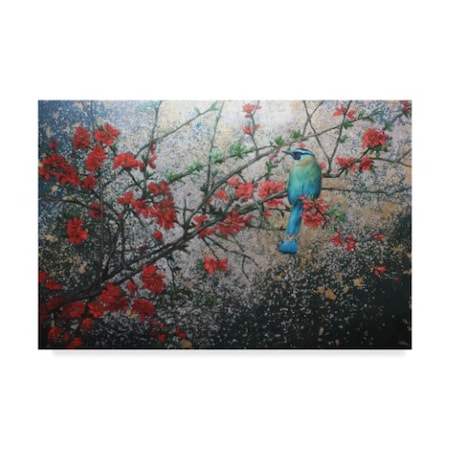 Michael Jackson 'Bird In Floral Tree' Canvas Art,30x47